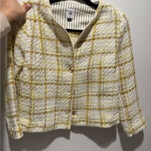 CAbi Women's Yellow Plaid Blazer